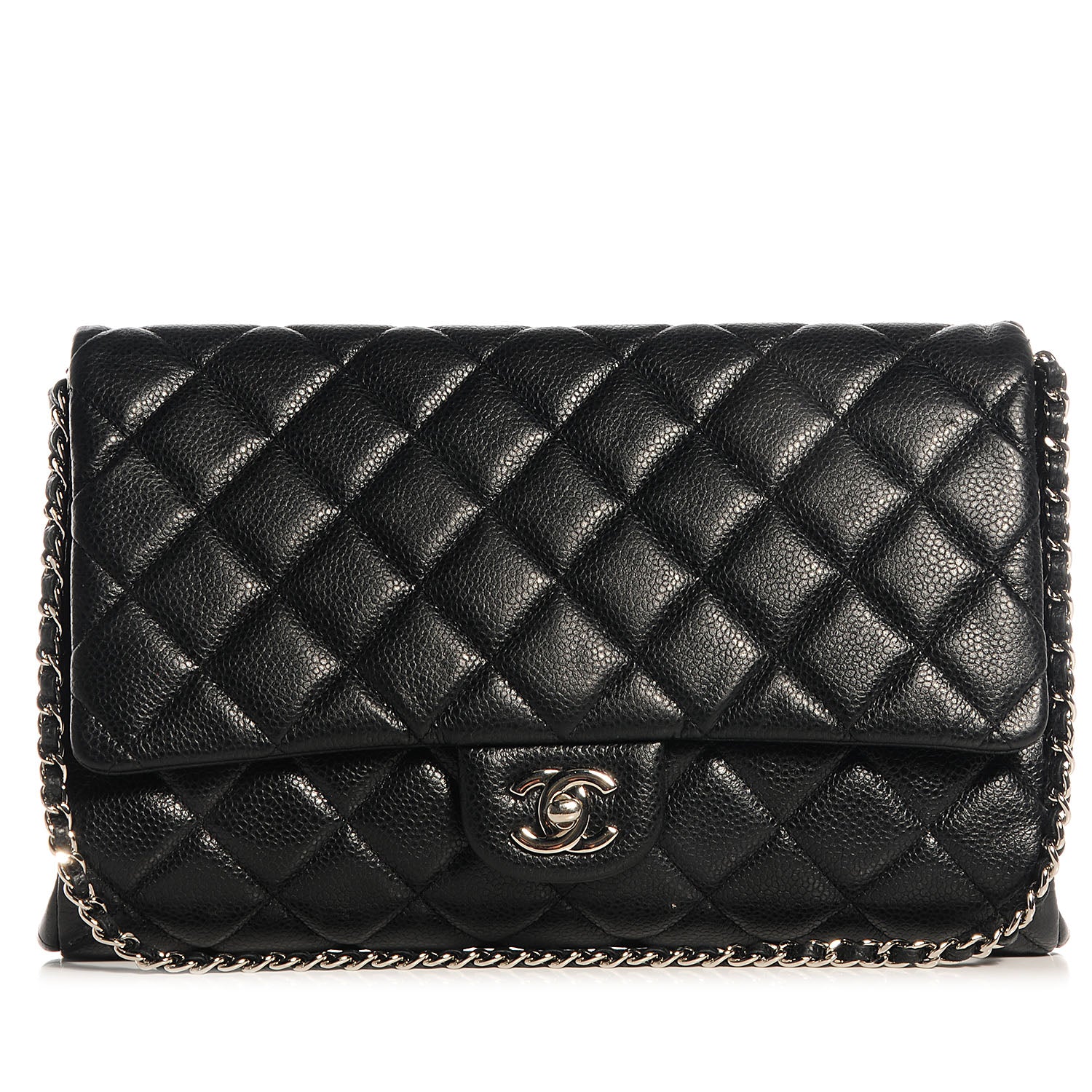 Chanel Caviar Clutch Flap Black 1 of 8