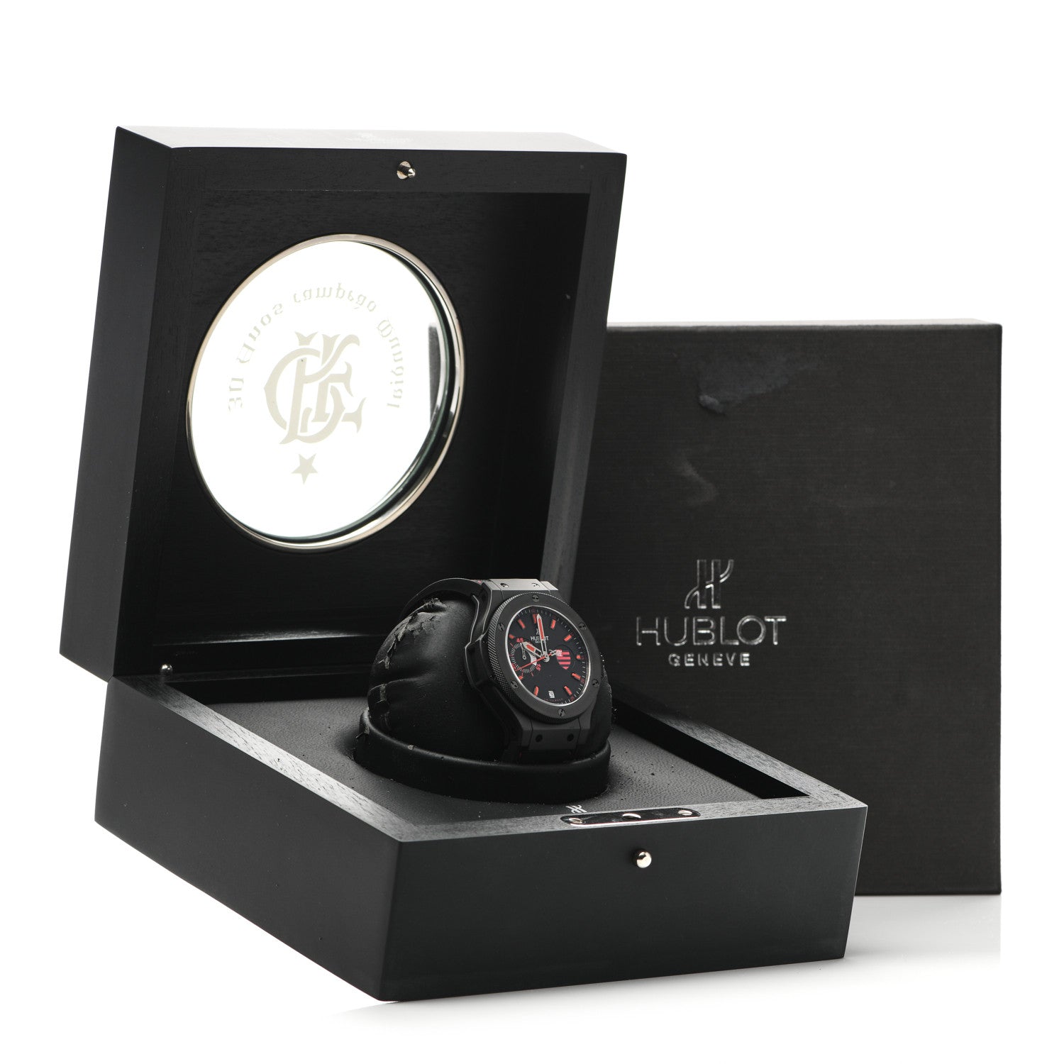 Hublot Ceramic Alligator 44mm Big Bang Limited Edition "Flamengo" Automatic Watch Black 318.CI.1123.GR.FLM11 5 of 5
