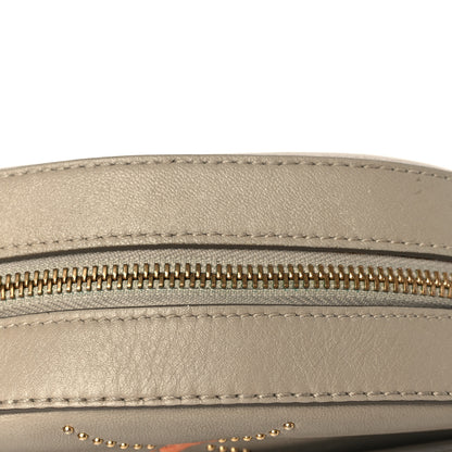 Chloe Smooth Calfskin Little Horses Embroidered Shoulder Bag Pastel Grey 9 of 11