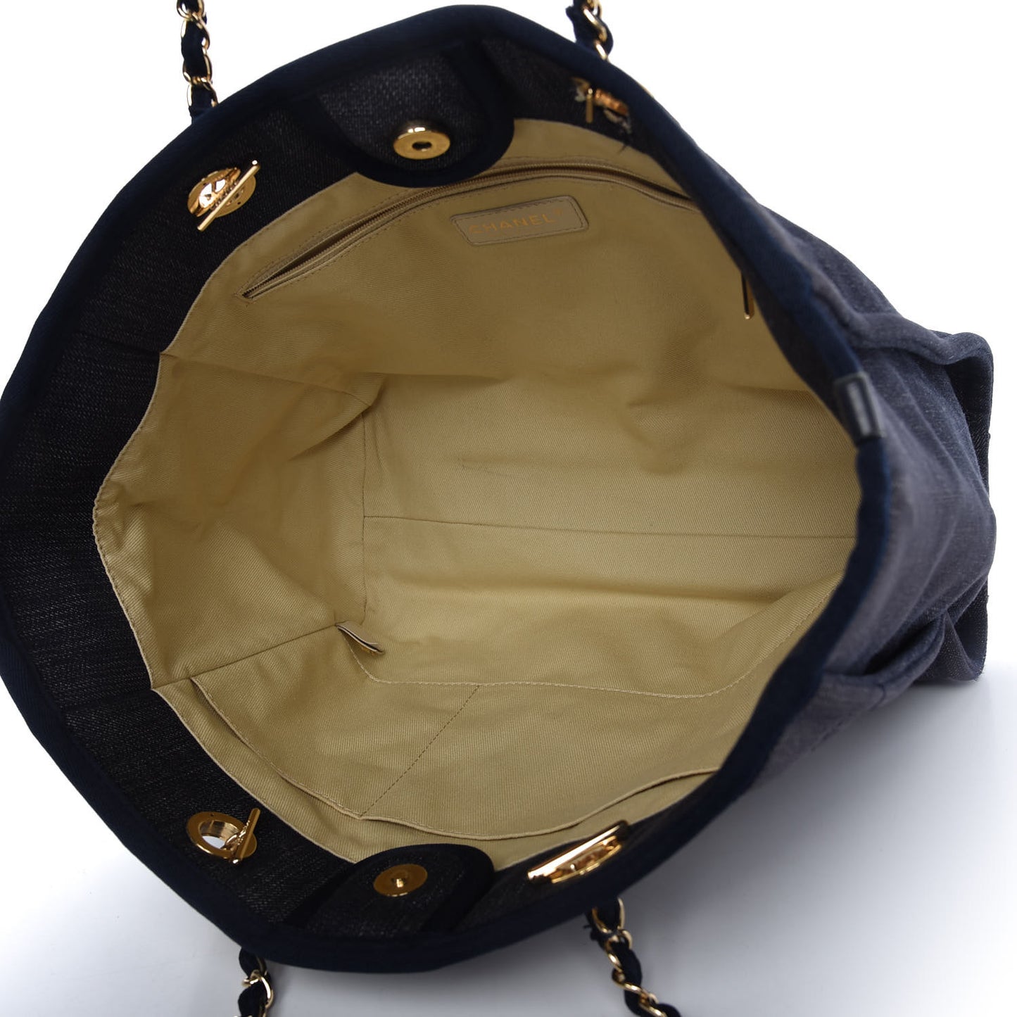 Denim Small Deauville Tote Dark Blue