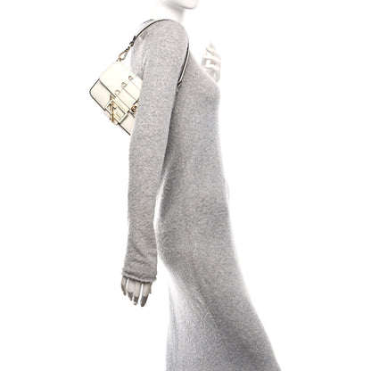 Fendi X VERSACE Vitello Seta Fendace Mini Brooch Baguette White Ice 2 of 9