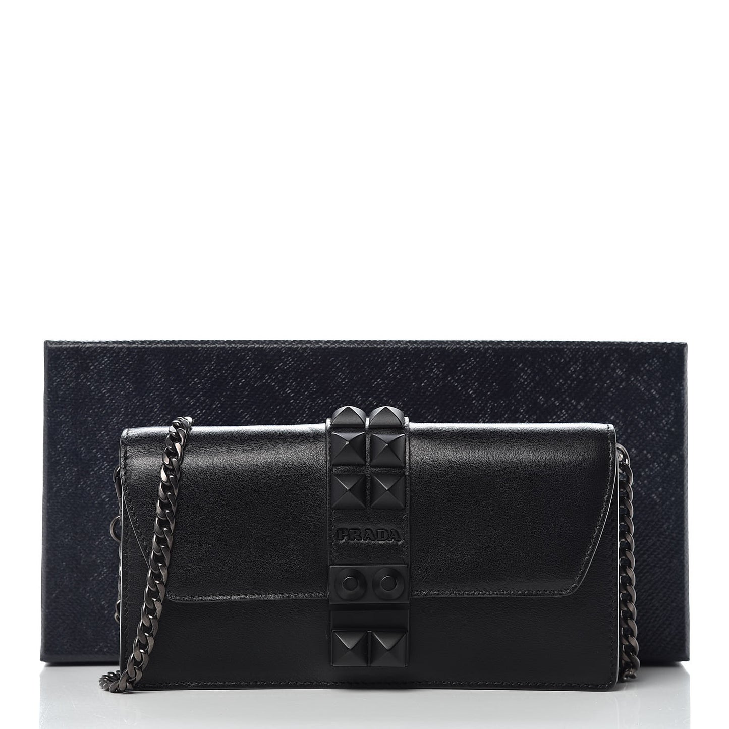 City Calfskin Studded Mini Elektra Crossbody Bag Black