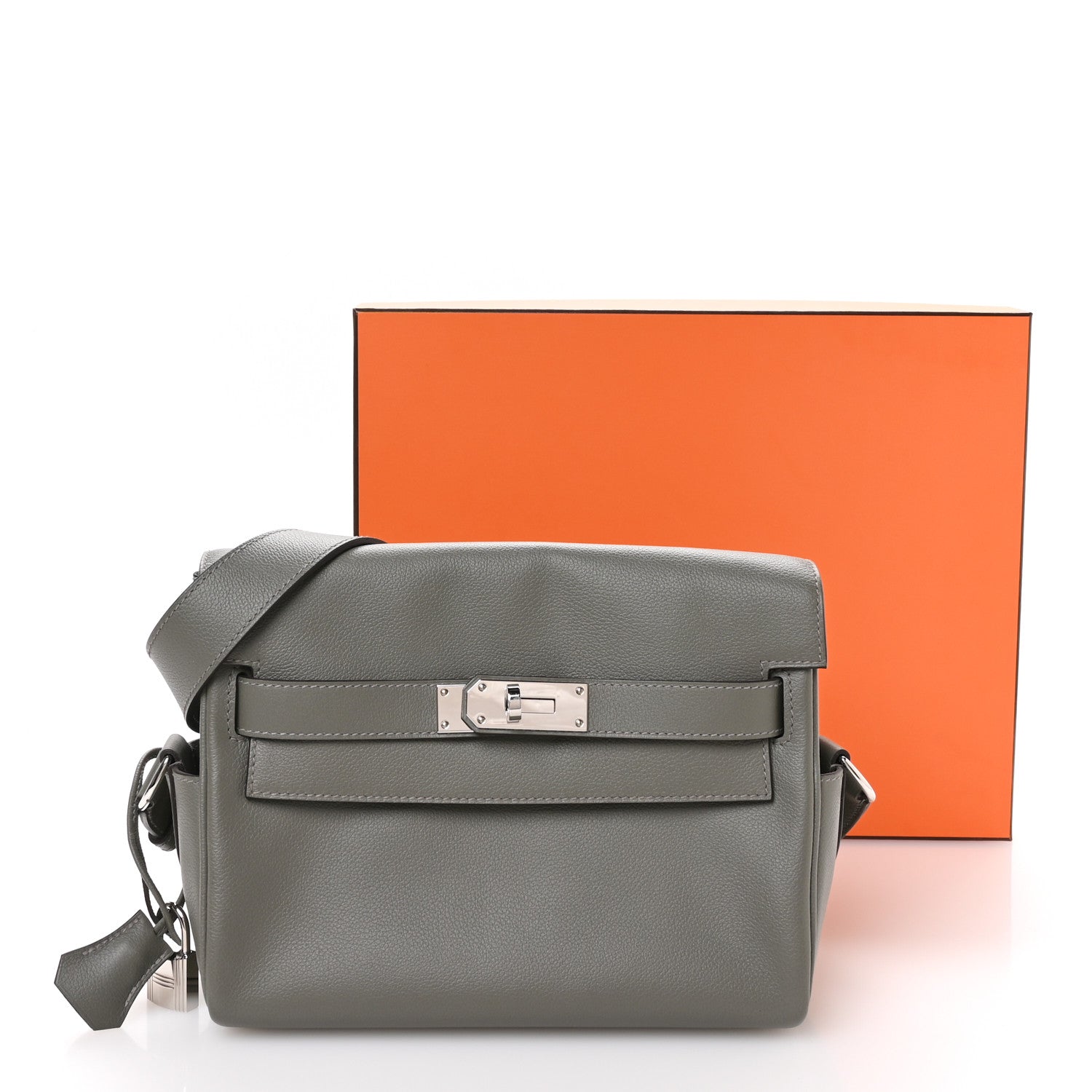 Hermes Evercolor Kelly Messenger PM Gris Meyer 1784293 – FASHIONPHILE