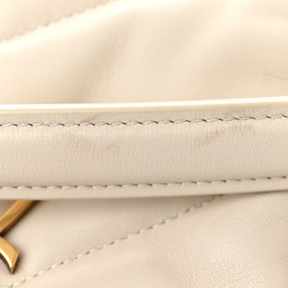 Saint Laurent Lambskin Quilted Small Loulou Puffer Monogram Chain Satchel Crema Soft 12 of 12