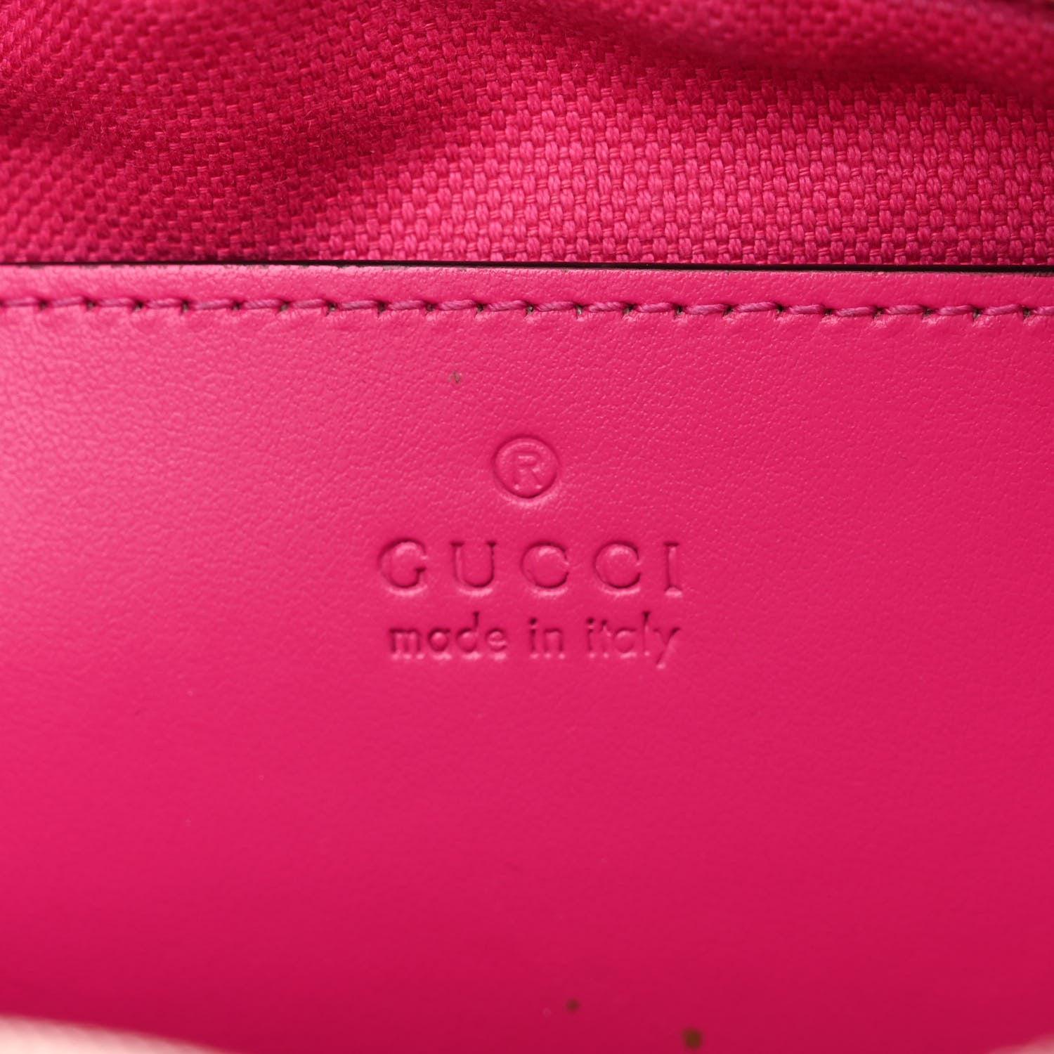 Gucci Calfskin Matelasse Monochrome Small GG Marmont Chain Shoulder Bag Classic Fuxia 6 of 14