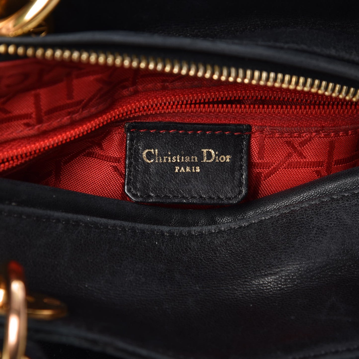 Lambskin Cannage Medium Lady Dior Black