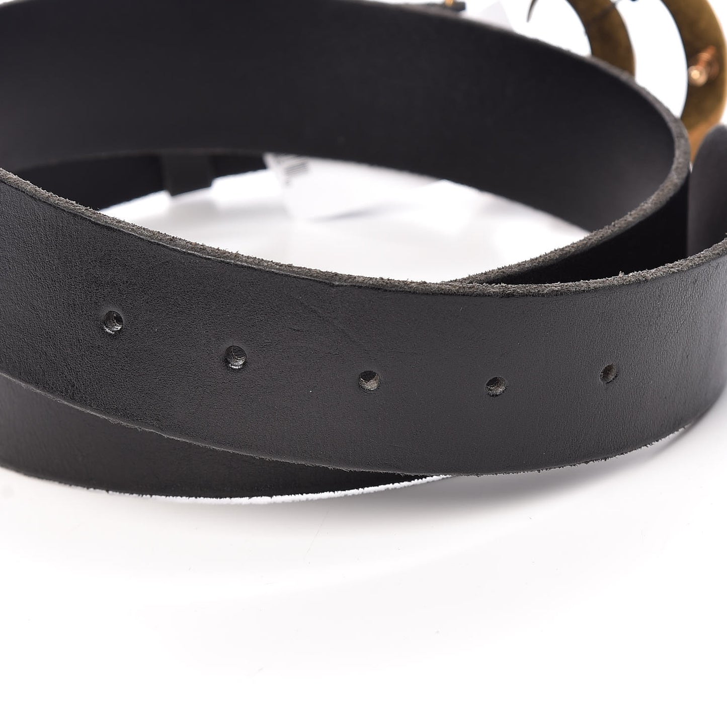Calfskin Crystal Double G Belt 95 38 Black Multicolor