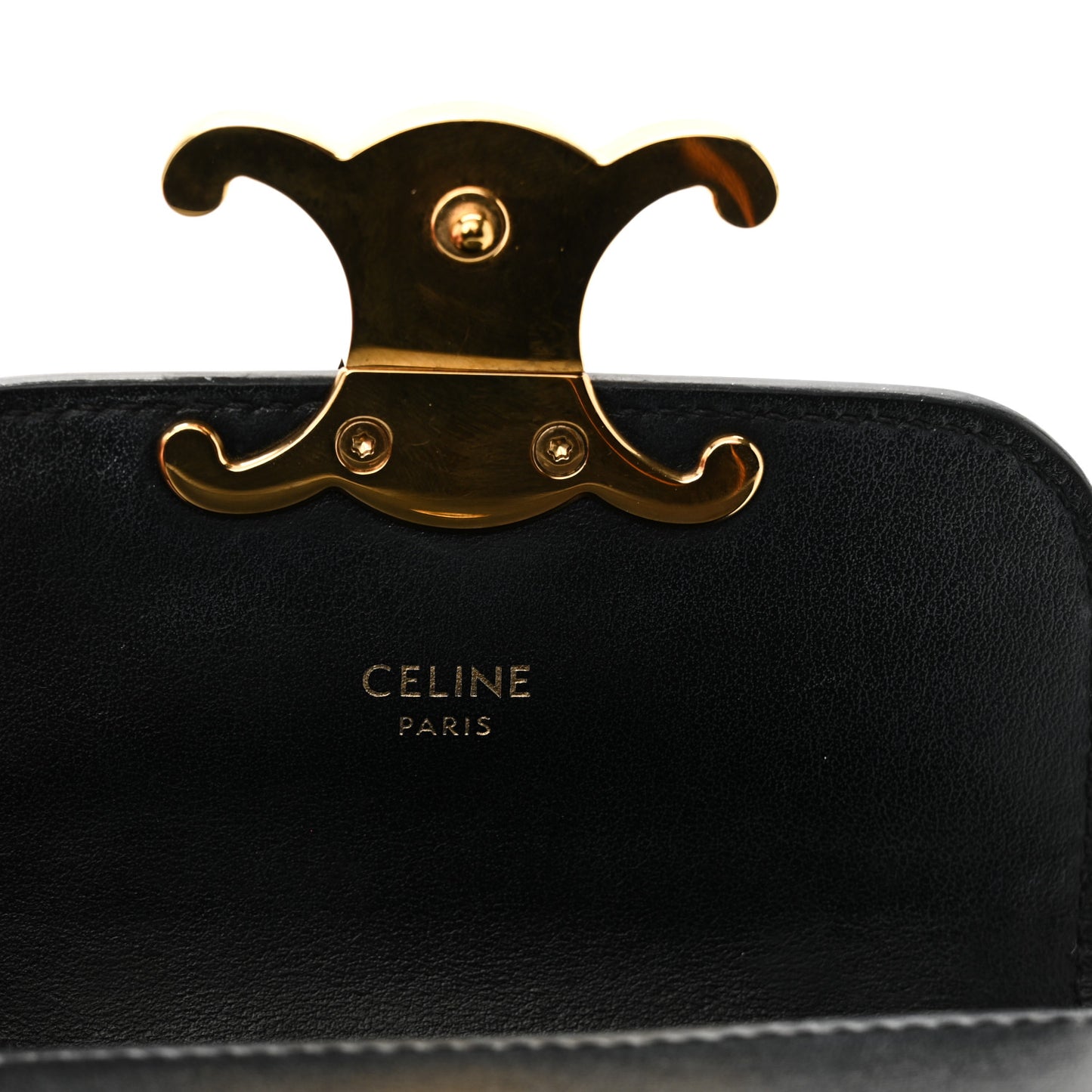 Shiny Calfskin Mini Triomphe Black
