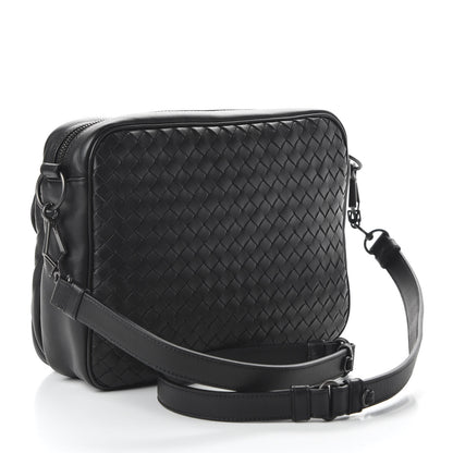 Bottega Veneta Nappa Intrecciato Messenger Bag Black 3 of 9