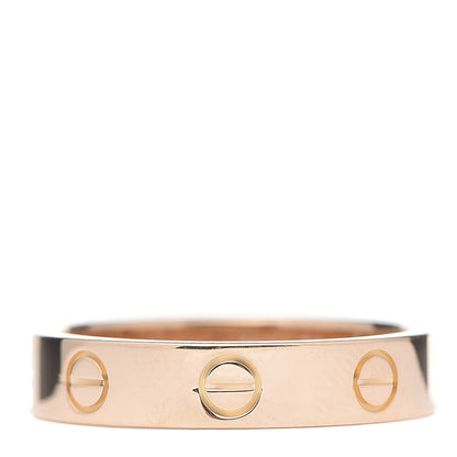 Cartier 18K Pink Gold Diamond 4mm LOVE Wedding Band Ring 51 5.75 3 of 5