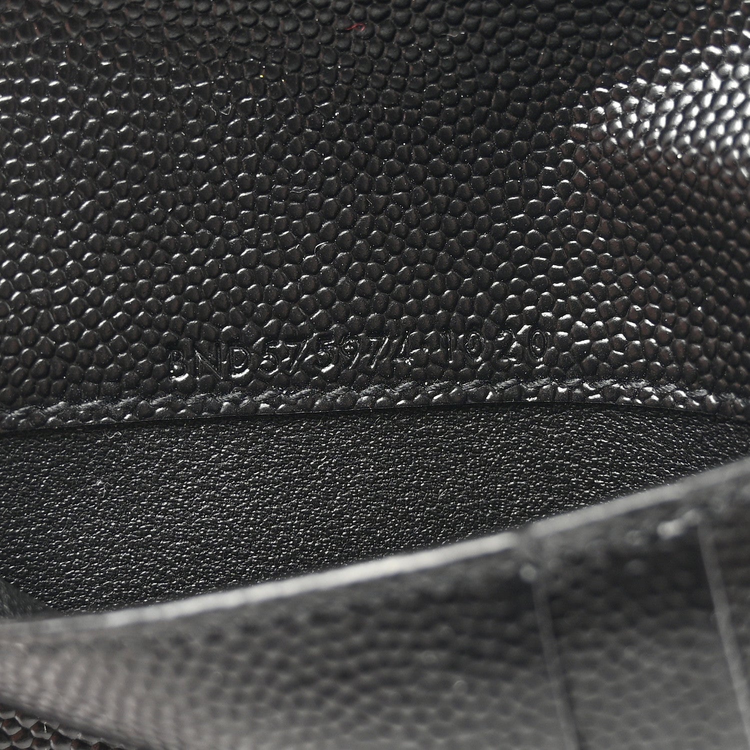 Saint Laurent Grain De Poudre Matelasse Chevron Monogram Zipped Two-Part Wallet Black 7 of 9