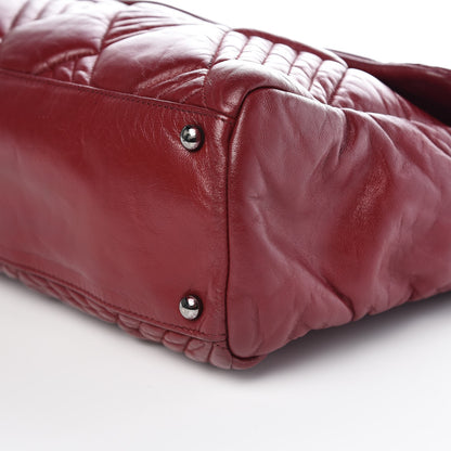 Chanel Calfskin Diagonal Quilted Flap Red 10 of 10