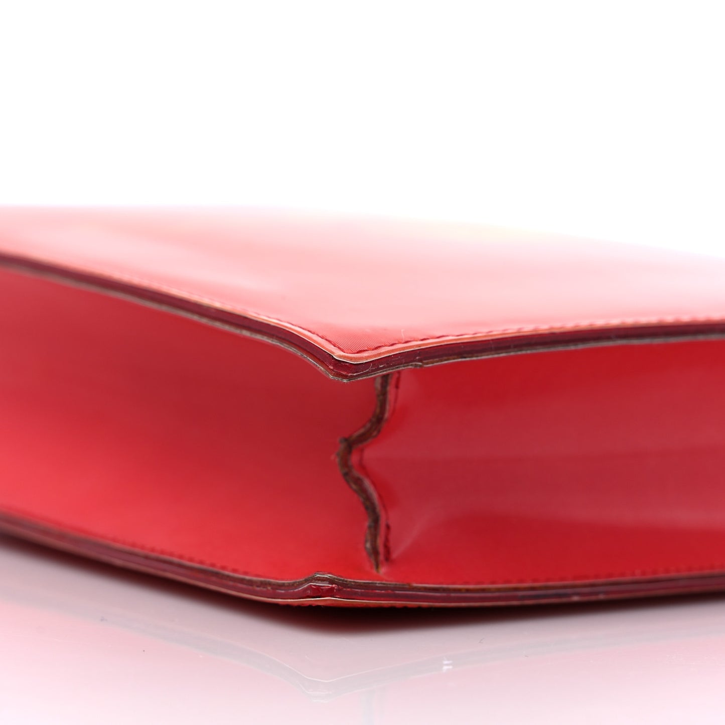 Vinyl Hologram CC Shoulder Bag Red