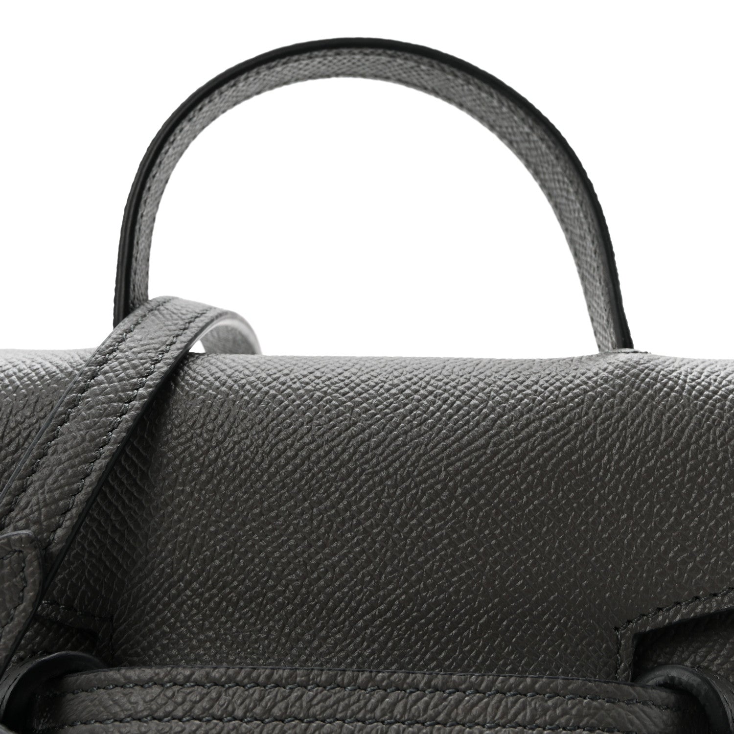 Celine Grained Calfskin Pico Belt Bag Grey 8 of 10