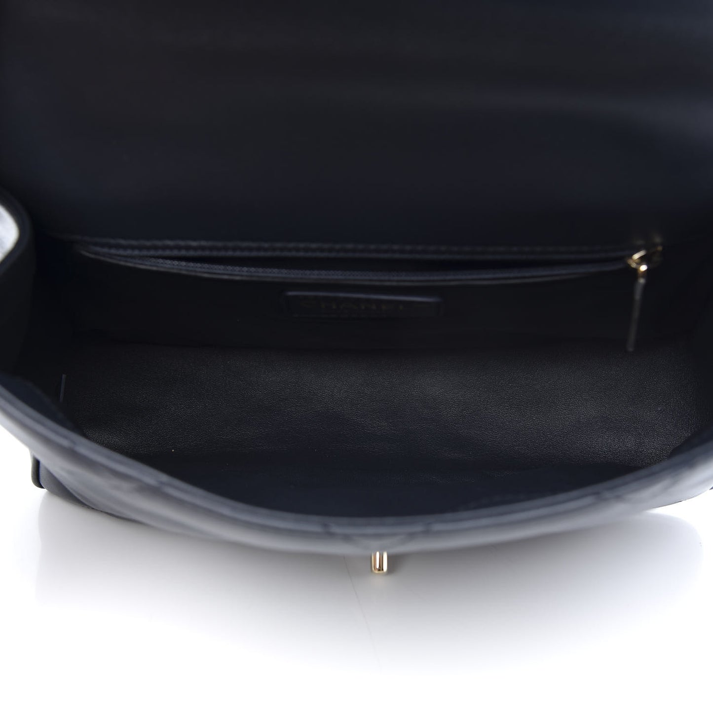 Lambskin Quilted Easy Carry Flap Navy