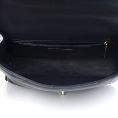 Chanel Lambskin Quilted Easy Carry Flap Navy 6 of 13