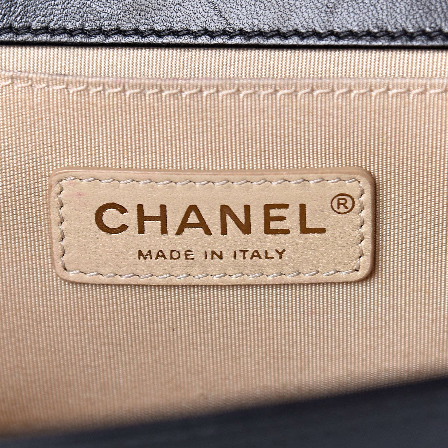 Chanel Calfskin Chevron Quilted Contrast Stitch Medium Boy Flap Black 6 of 12