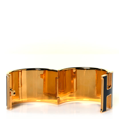 Hermes Enamel Extra Wide Clic H Bracelet PM Black 5 of 9
