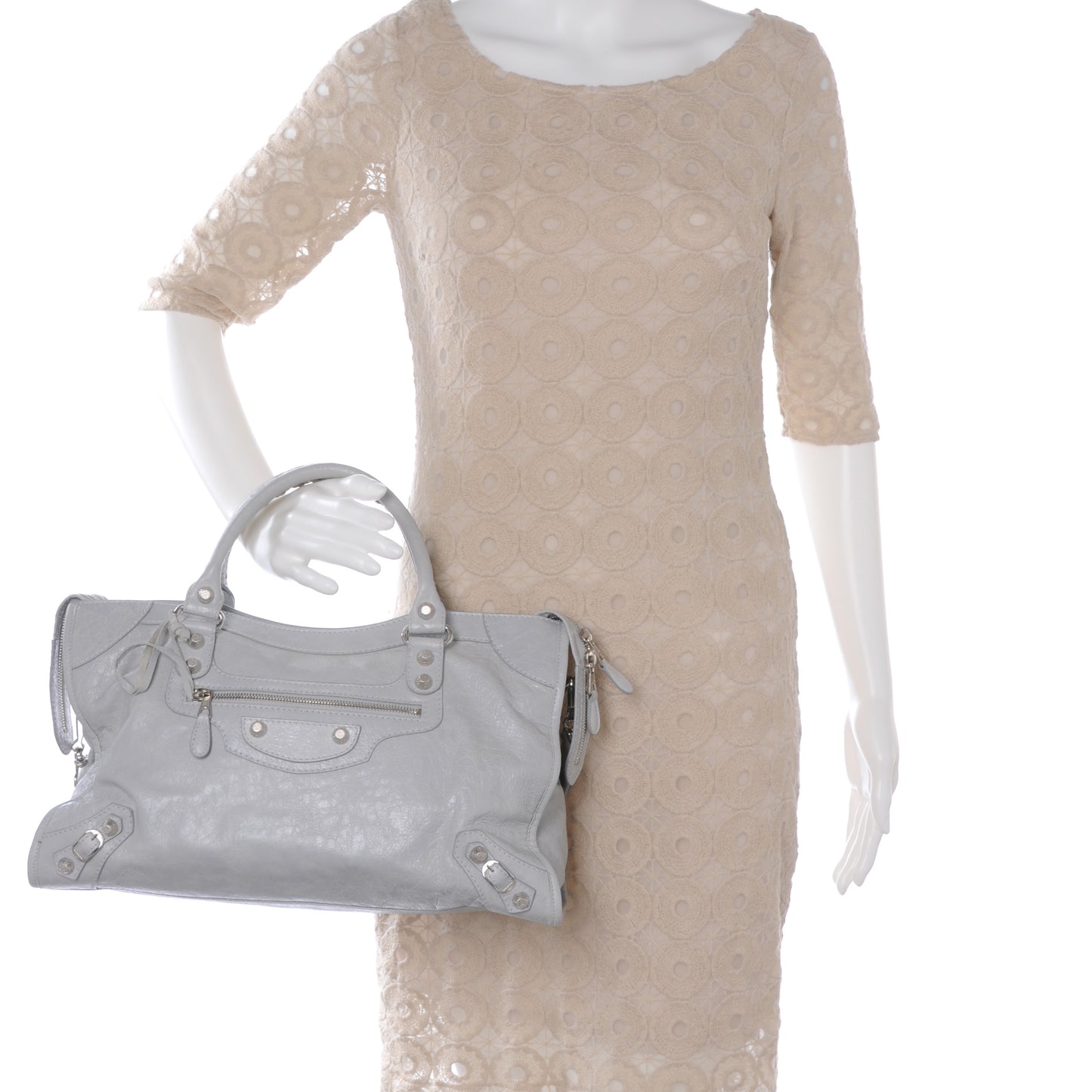 Agneau Giant 12 Silver Hardware City Gris Ciment