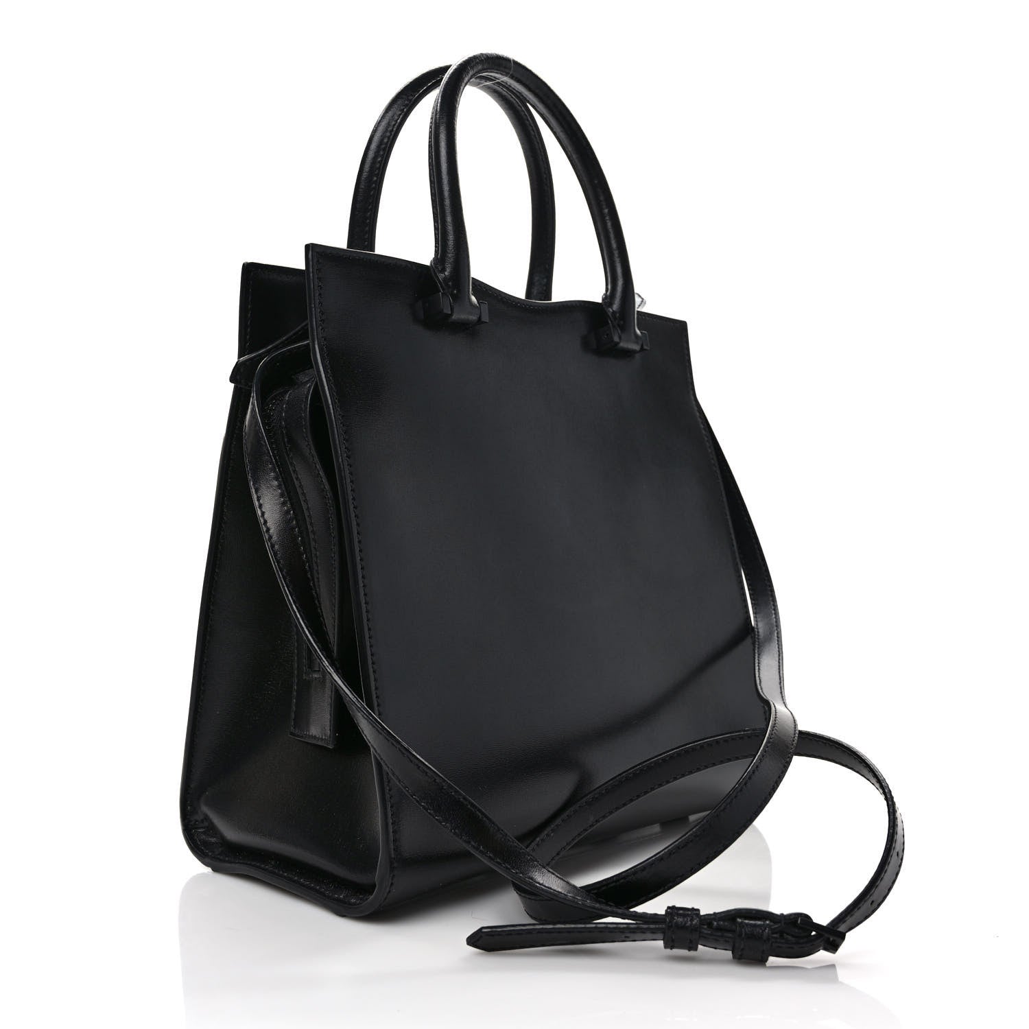 Saint Laurent Shiny Calfskin Small Uptown Tote Black 3 of 10
