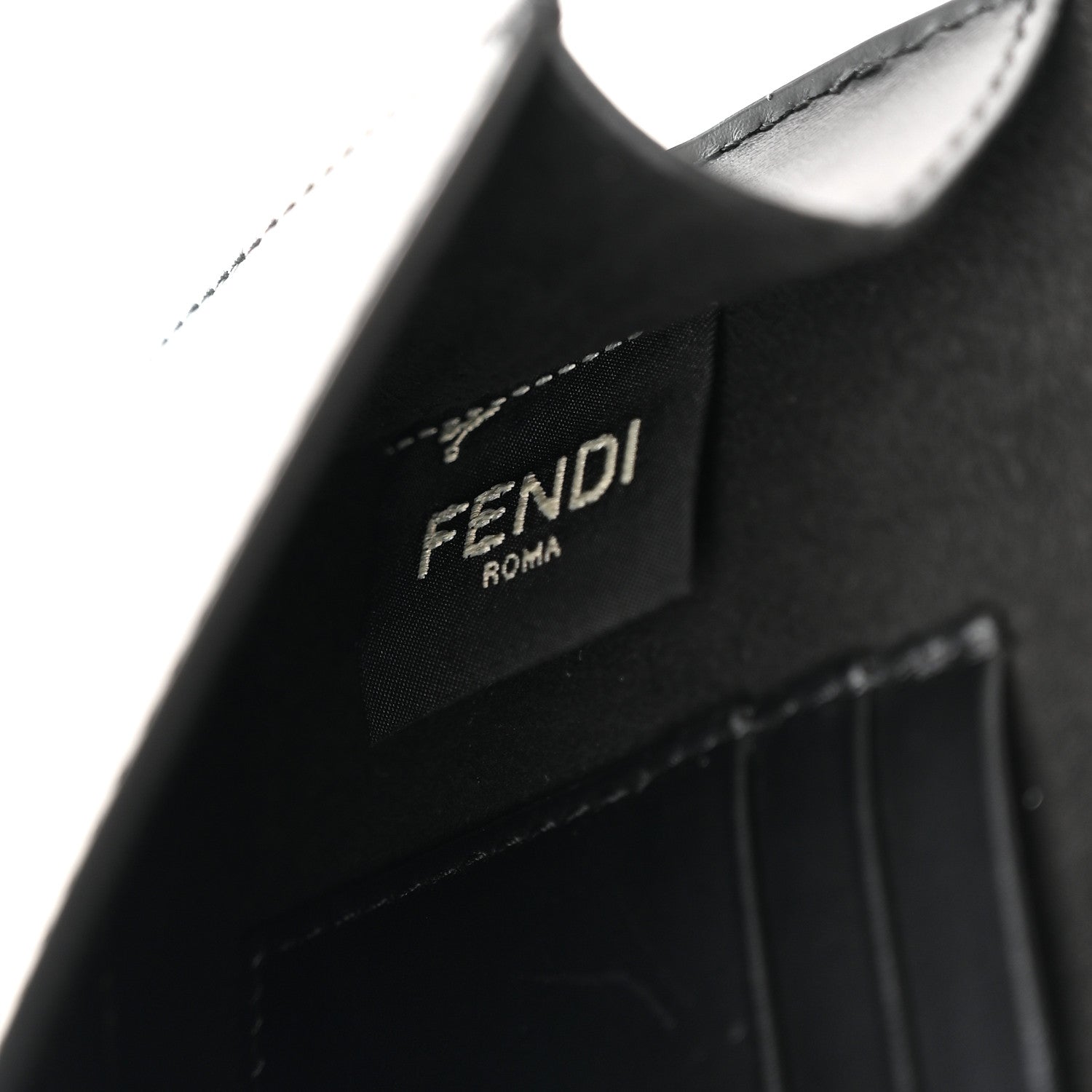 Fendi Vitello King Mini Flat Baguette Black 5 of 12