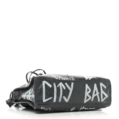 Balenciaga Agneau Arena Graffiti All Over Classic Hardware S City Gris Fossile White 3 of 8