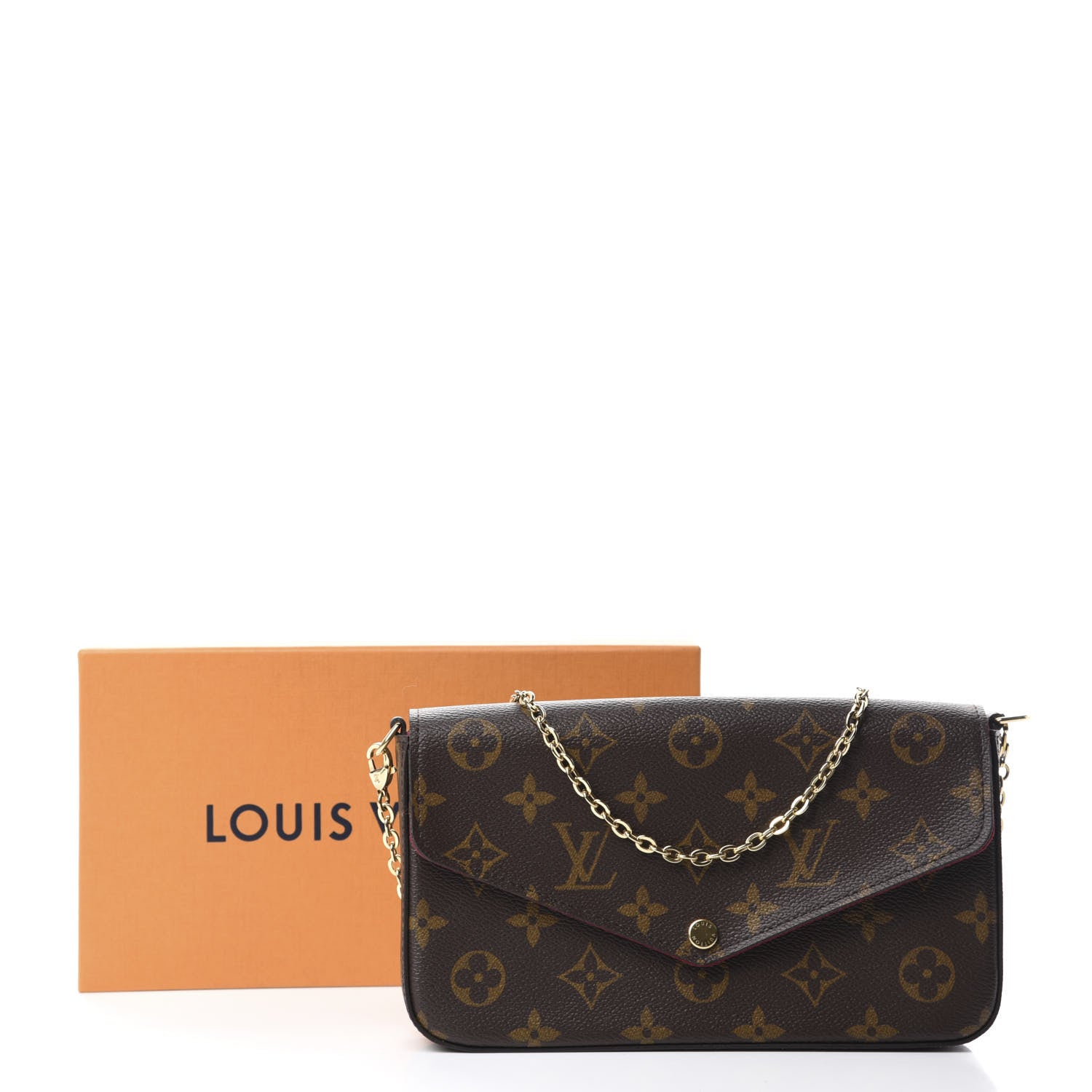 Louis Vuitton Monogram Pochette Felicie Chain Wallet Fuchsia 13 of 13