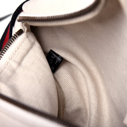 Gucci Grained Calfskin Coco Capitan Logo Belt Bag White 10 of 11