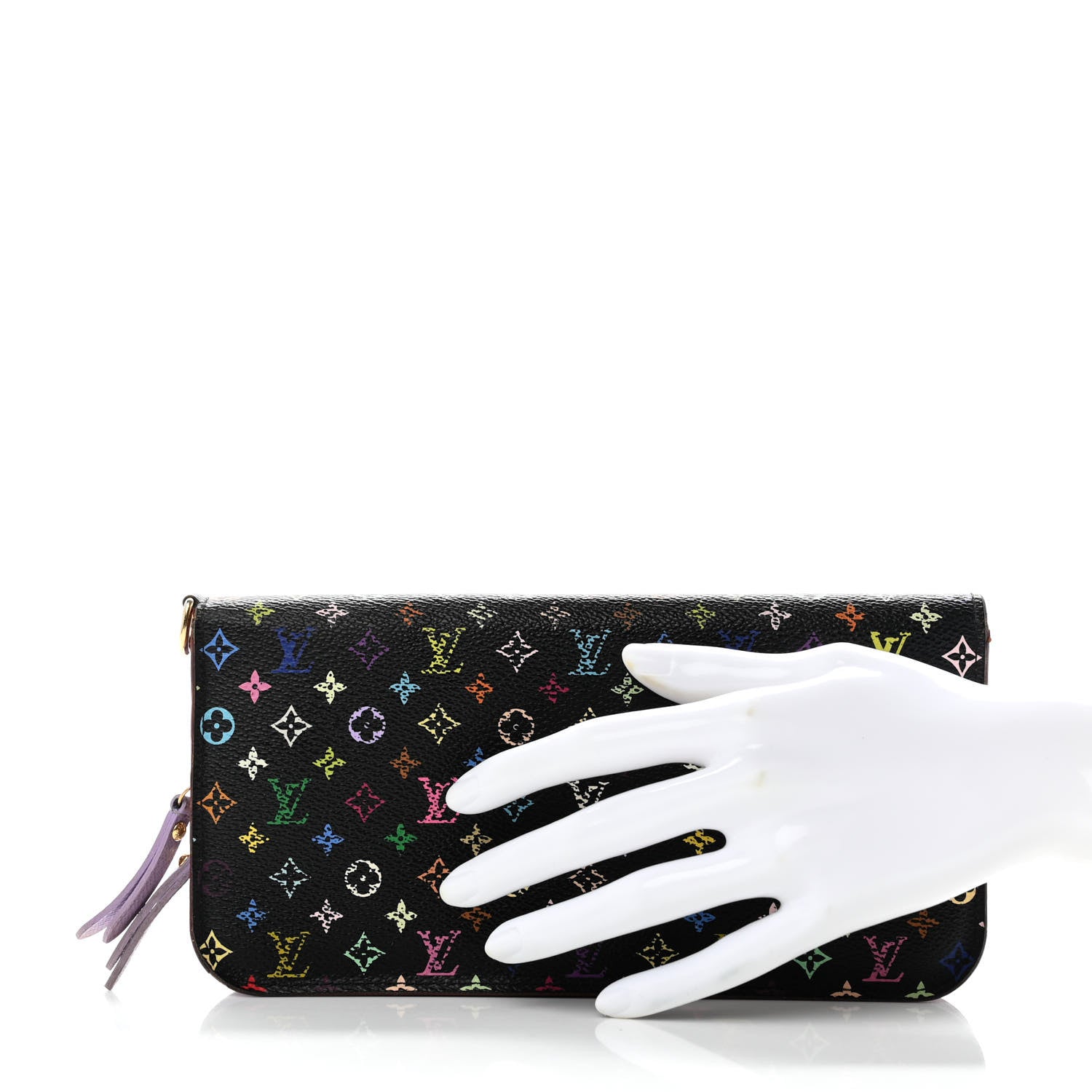 Louis Vuitton Monogram Multicolor Insolite Wallet Black Violet 2 of 10