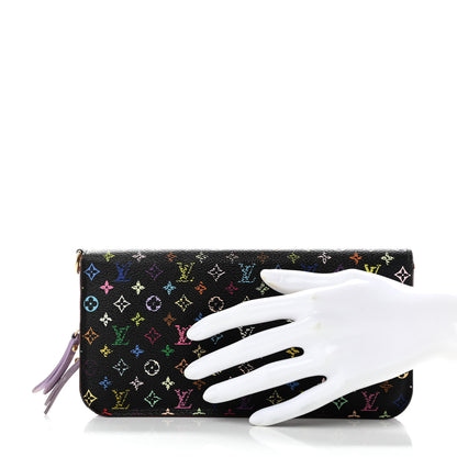 Louis Vuitton Monogram Multicolor Insolite Wallet Black Violet 2 of 10