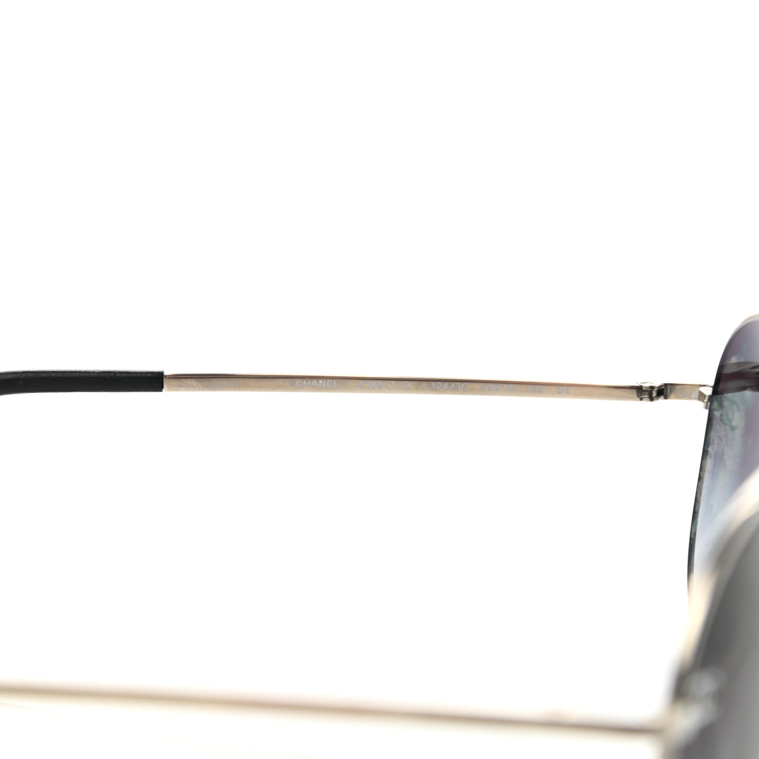 Chanel Metal Aviator CC Sunglasses 4189-T-Q Gold 5 of 6