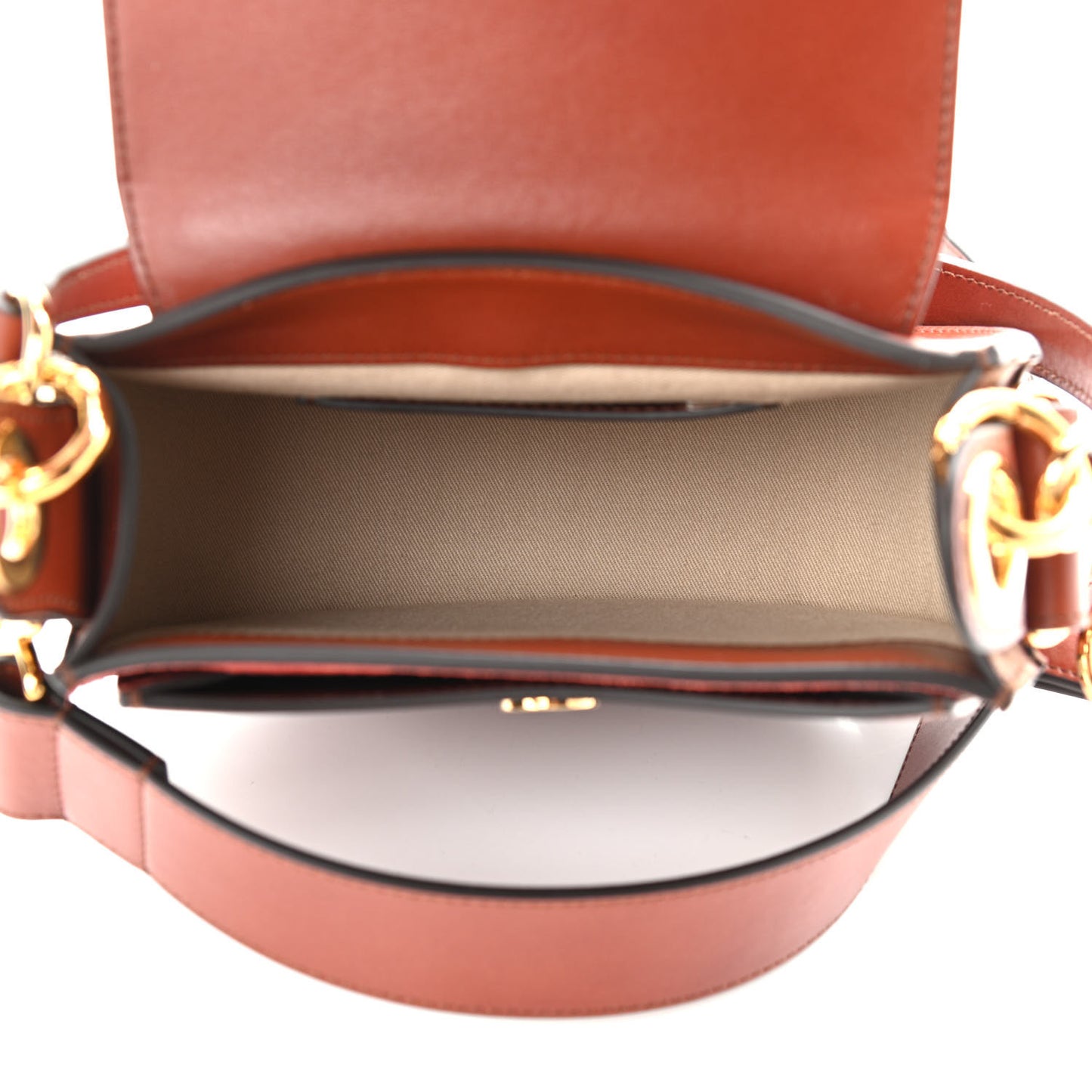 Calfskin Small Tess Bag Sepia Brown