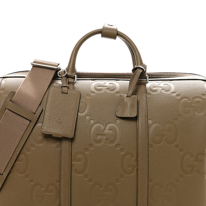 Gucci Piuma Calfskin Jumbo GG Embossed Large Duffle Bag Good Taupe 7 of 10
