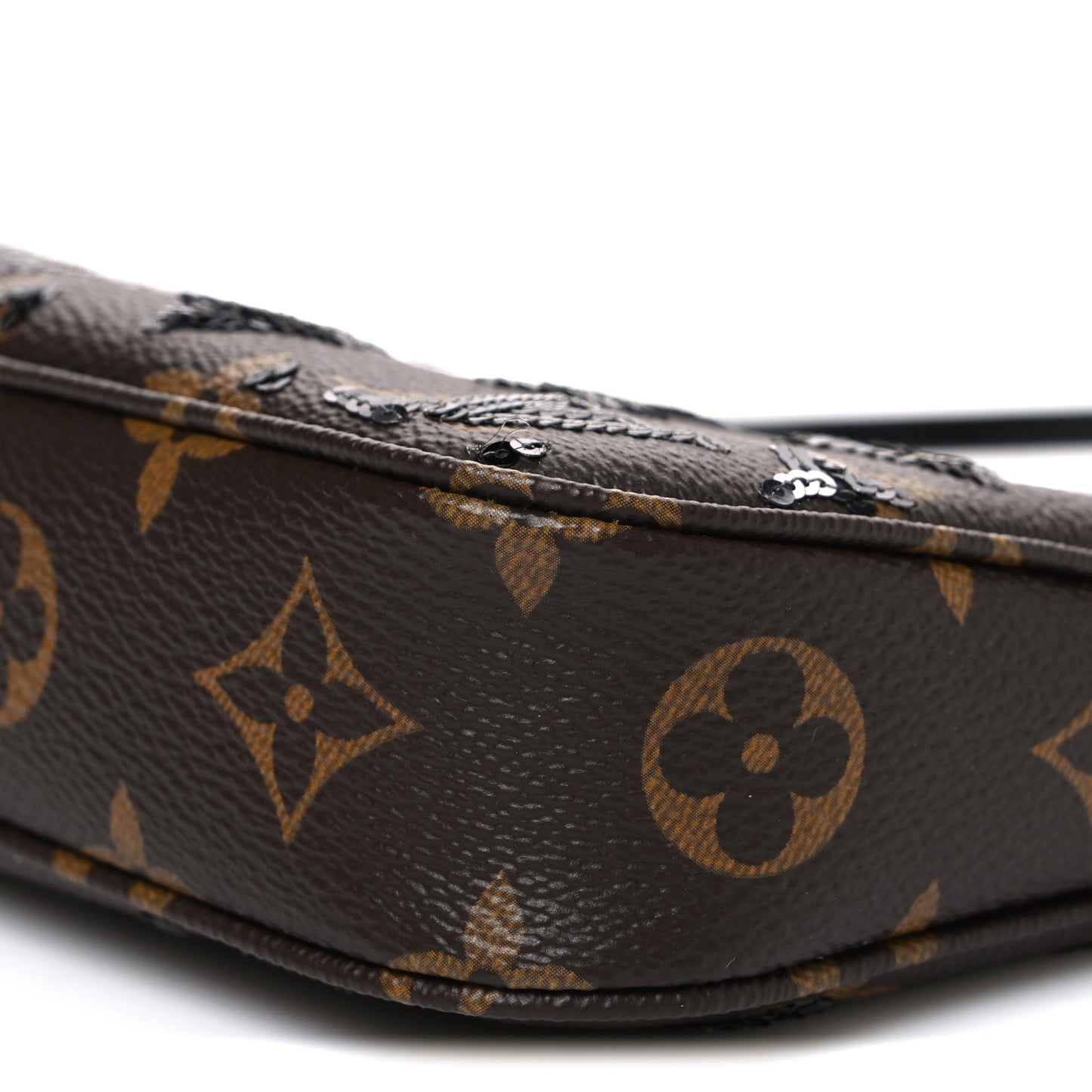 Monogram Sequins Pochette Accessories Black