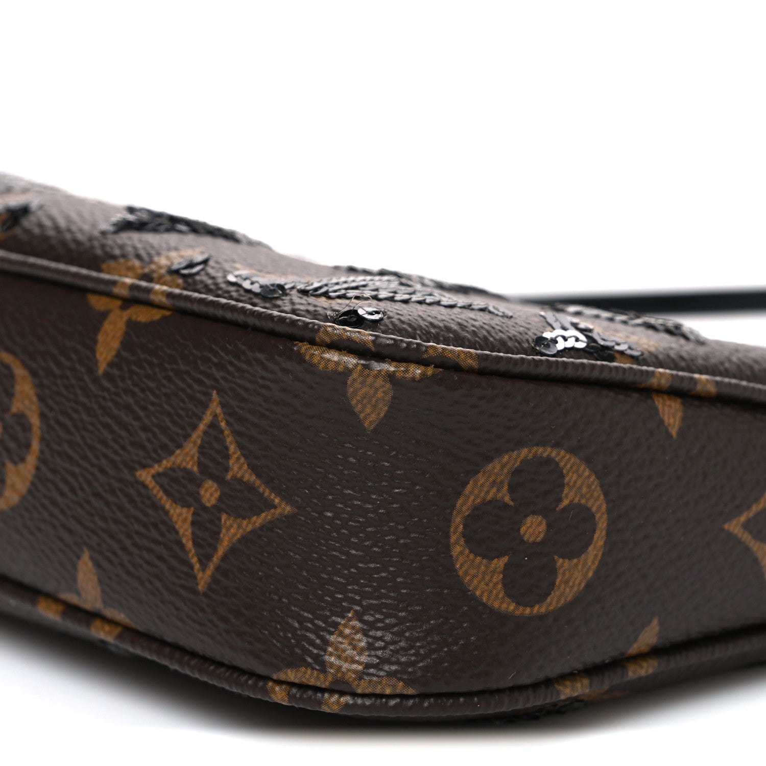 Louis Vuitton Monogram Sequins Pochette Accessories Black 9 of 9