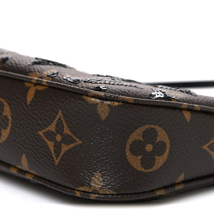 Louis Vuitton Monogram Sequins Pochette Accessories Black 9 of 9