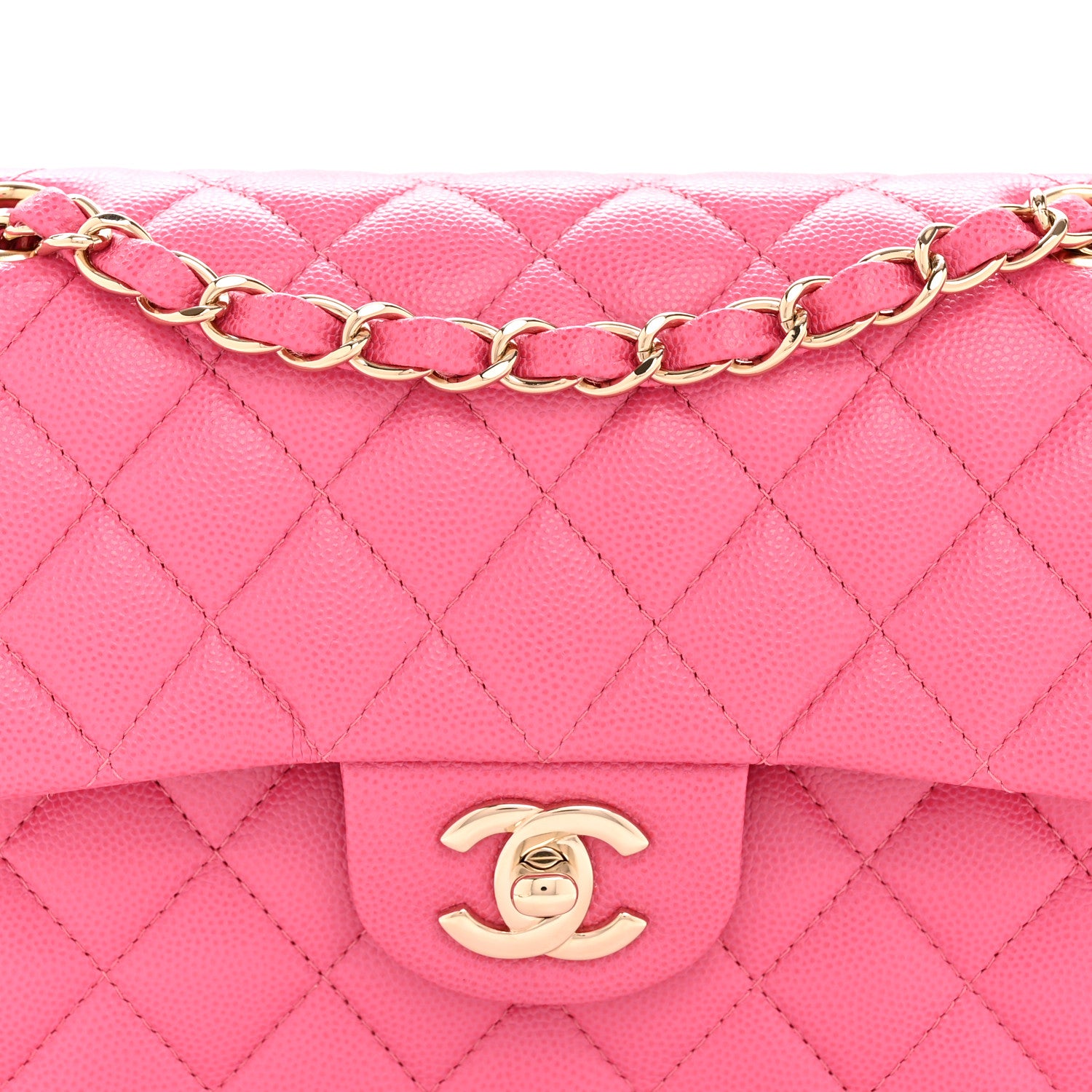 Chanel Caviar Quilted Small Double Flap Pink 8 of 10