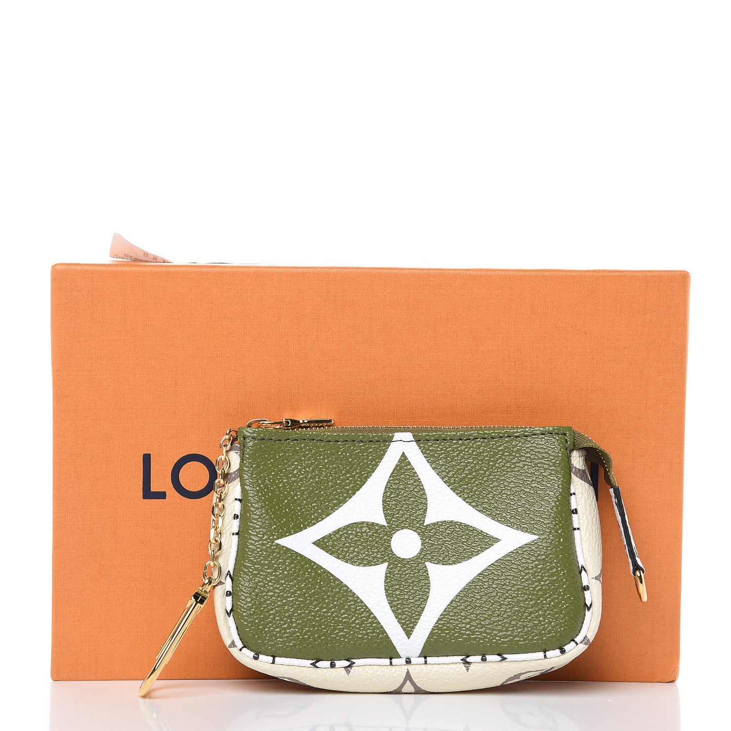 Monogram Giant Micro Pochette Accessories Kaki White