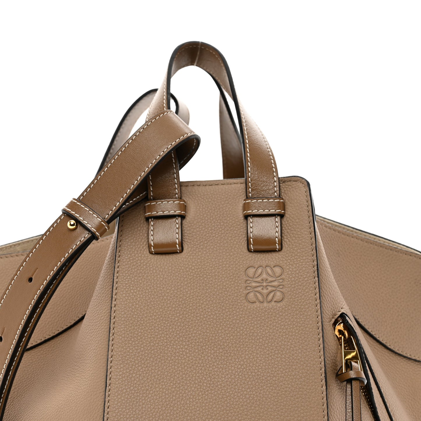 Calfskin Small Hammock Shoulder Bag Sand Mink