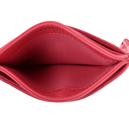 Chanel Lambskin Plexiglass Quilted Coco Love Card Holder Pink 5 of 9