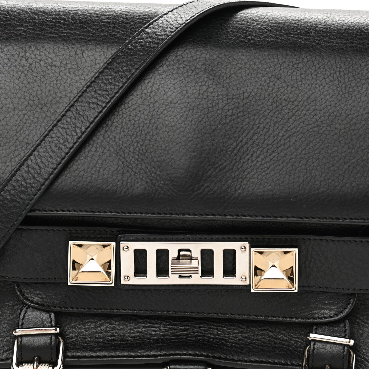 Calfskin PS11 Classic Shoulder Bag Black