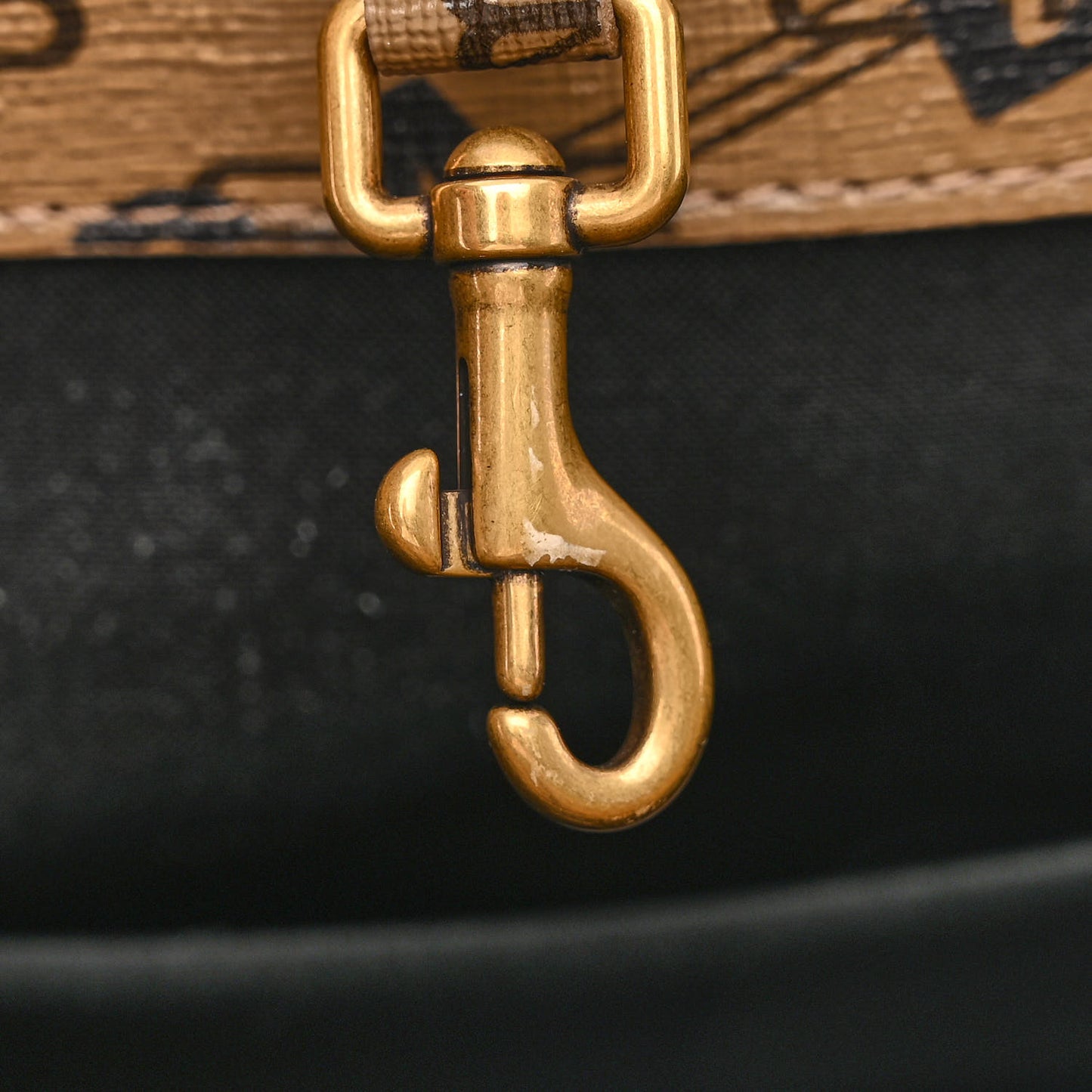 Coated Canvas BB Monogram Allover Logo Signature Tote Beige Brown Black