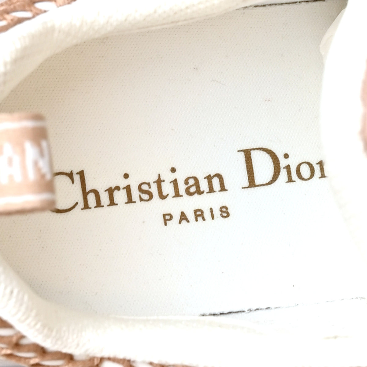 Christian Dior Technical Fabric Rubber Oblique Dior Vibe Sneakers 37 White Nude 9 of 11