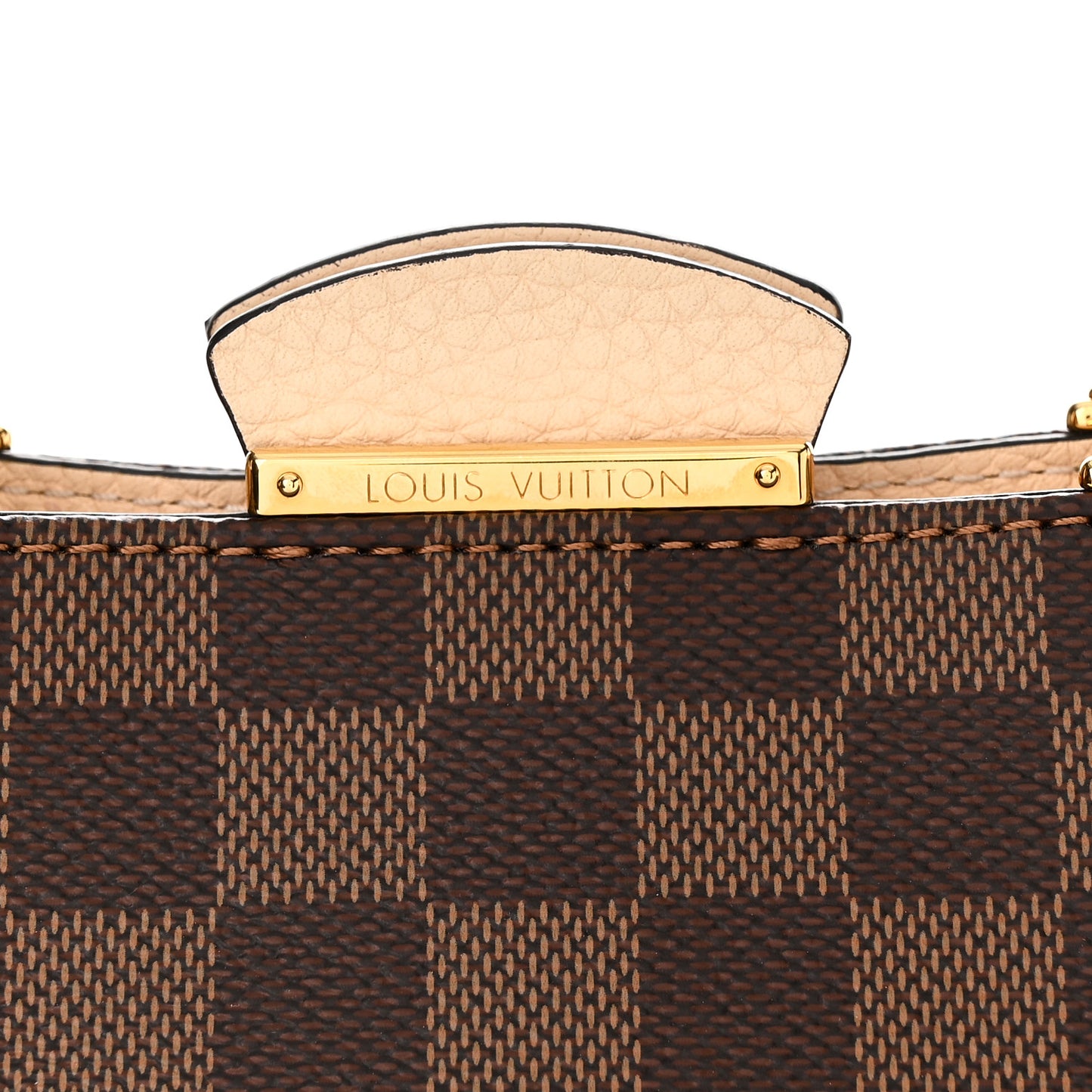 Damier Ebene Cuir Taurillon Brittany Creme
