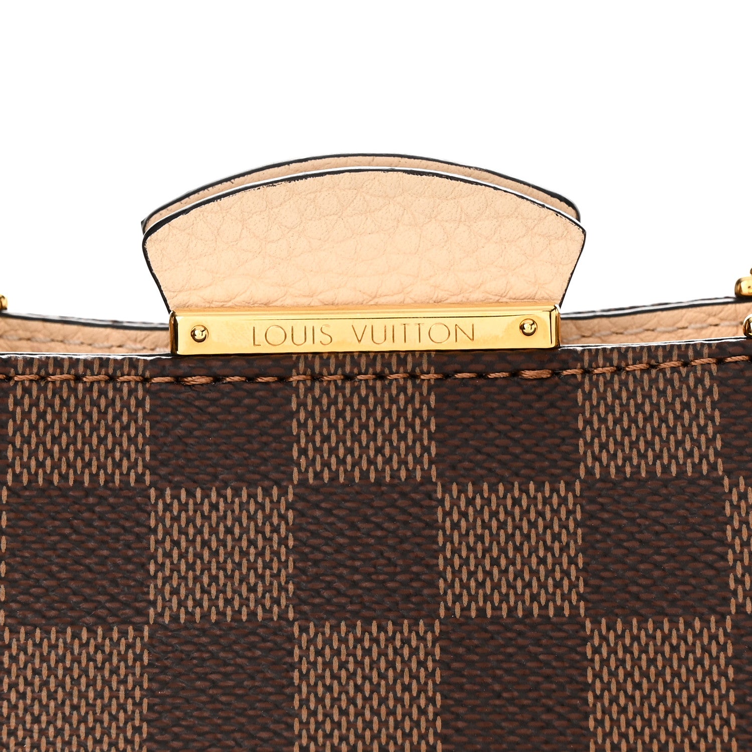 Louis Vuitton Damier Ebene Cuir Taurillon Brittany Creme 8 of 12