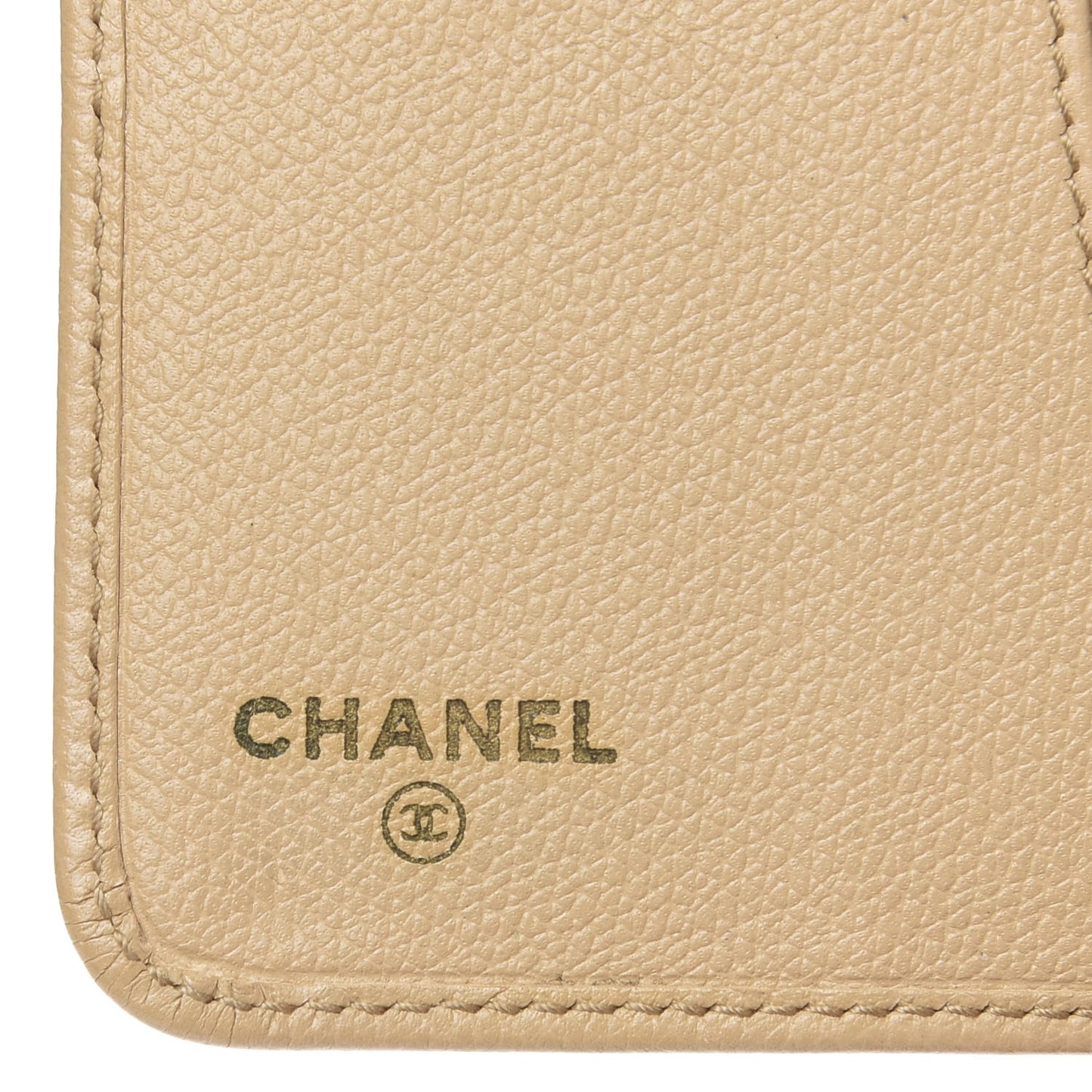 Goatskin Small Ring Agenda Planner Beige