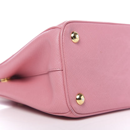 Prada Saffiano Small Double Zip Galleria Tote Geranio 7 of 10