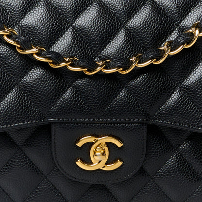 Chanel Caviar Quilted Jumbo Double Flap Black 9 of 12