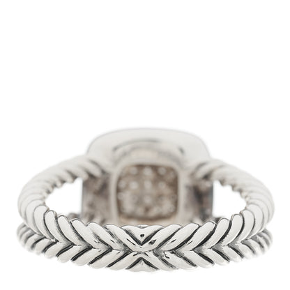 David Yurman Sterling Silver Diamond 7mm Petite Albion Pave Ring 52 6 3 of 5