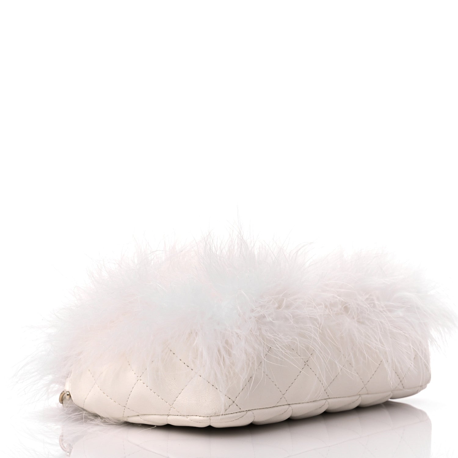 Chanel Feathers Lambskin Quilted Flap White 4 of 14